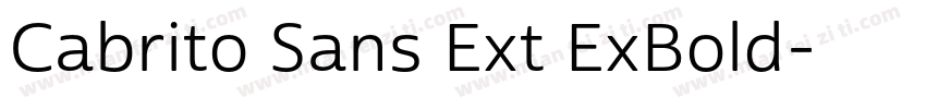 Cabrito Sans Ext ExBold字体转换